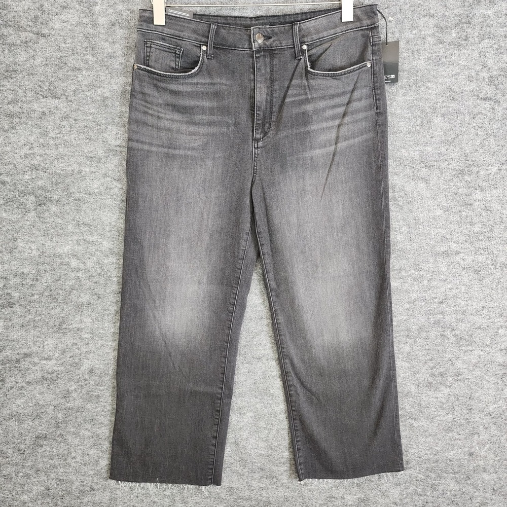 NWT Joe's Jeans Flawless High Rise Wide Leg‎ Crop Women's 32X26 Black Fade Denim